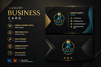 design professional modern business card and visiting card