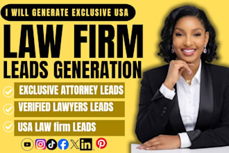 exclusive USA law firm leads attorney leads law leads google and facebook ads