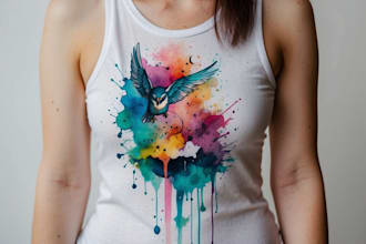 create a watercolor tattoo design