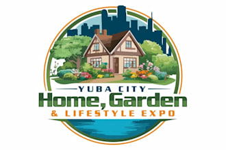 create a custom landscaping and garden care logo