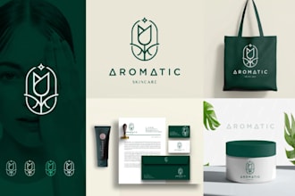 do extremely modern minimalist luxury business logo design and branding