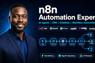 build n8n automation, n8n ai agent, workflow automation, crm, chatbot