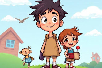 draw cartoon illustrations for you