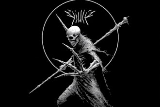 drew logo illustration anything dark art horror metal