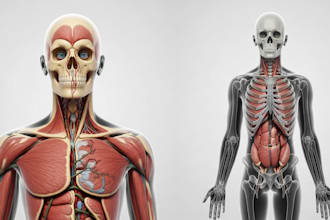 draw anatomy and medical vector illustration