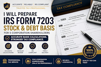 prepare form 7203 shareholder stock and debt basis calculation