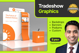 design trade show booth graphics, backdrops, banners