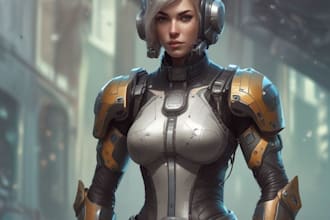 design high quality sci fi character or sci fi character