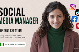 be your social media manager and  social media campaigns for italian restaurants