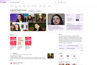 create a google knowledge panel or graph for any category
