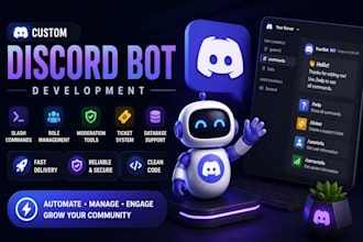 develop custom discord bot using python or javascript