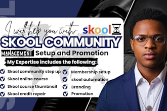 setup skool community branding skool medical online course skool promotion