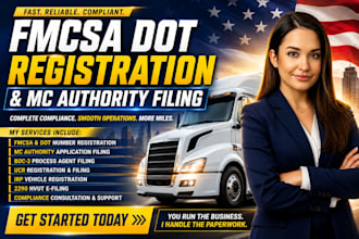 handle your fmcsa dot registration and mc authority filing