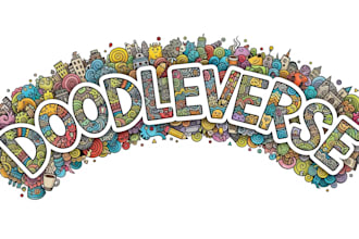 draw doodle art name or merch design