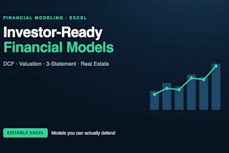 build a dcf valuation and 3 statement financial model in excel