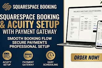 setup your squarespace booking system with acuity scheduling and payment gateway