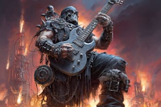 design excellent metal or punk album cover