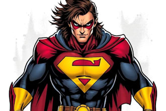 superhero character for comics