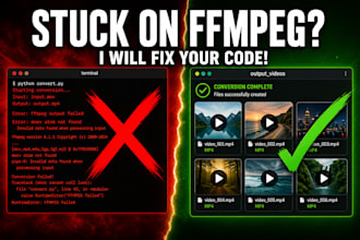 test and debug your ffmpeg pipeline and script to make it stable