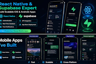 develop cross platform react native apps with supabase