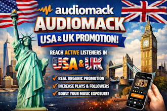 do audiomack music promotion to USA UK active listeners
