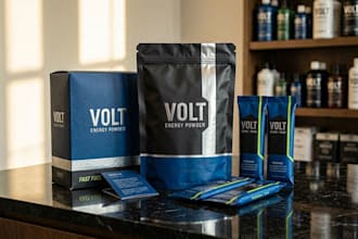 design creative box, pouch and label packaging design