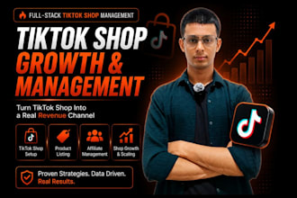 setup, manage tiktok shop, scale with affiliate outreach, marketing, tiktok ads