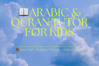 teach arabic, quran, and basic math to kids online