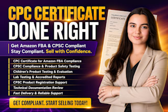 handle CPC certificate for amazon fba, cpsc compliance and kids product testing
