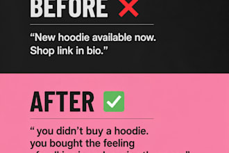 write instagram captions and reels scripts for your clothing brand or boutique