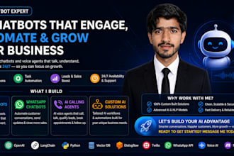 develop ai chatbot website chatbot and voice ai agent for your business