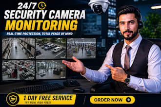 provide 24 7 security camera monitoring and cctv surveillance service