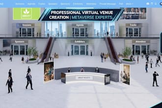 create immersive corporate virtual conference halls for events meeting training