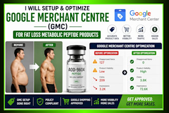 setup and optimize google merchant centre gmc for fat loss weight loss peptides