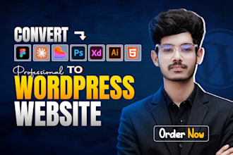 convert figma, xd, psd, claude, or any ai to wordpress website using elementor