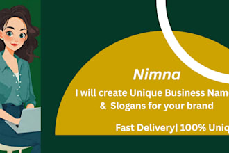 create unique and catchy business names and slogans for you