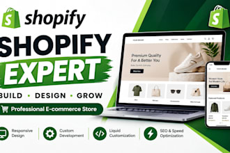 design, develop and customize a professional shopify store