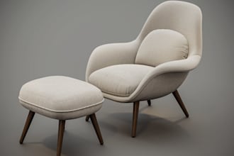 do 2d and 3d furniture design with 4k resolution and animation