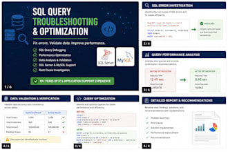 fix sql queries and troubleshoot database issues