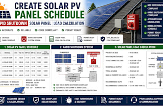 create solar pv panel schedule rapid shutdown solar panel load calculation
