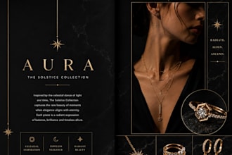 design a luxury fashion lookbook or premium catalog
