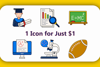 design a unique custom icon for 1 dollar