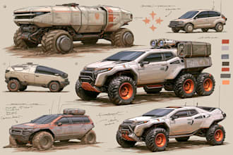 design and sketch the car or vehicle you want
