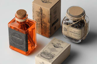 design minimalist packaging labels for beauty