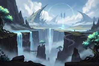 draw a environment concept art