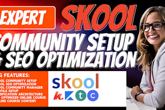 do skool community setup, skool SEO optimization, skool community manager