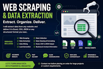 scrape website data into excel CSV or json