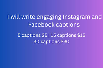 write engaging instagram and facebook captions for your brand