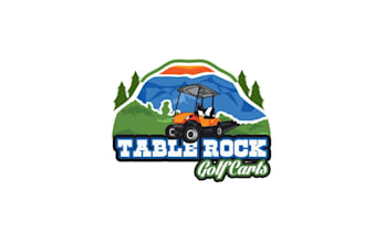 make outdoors mountains logo custom golf carts
