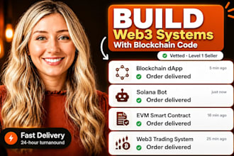 build your blockchain dapp, solana bot, evm smart contract, or web3 trading